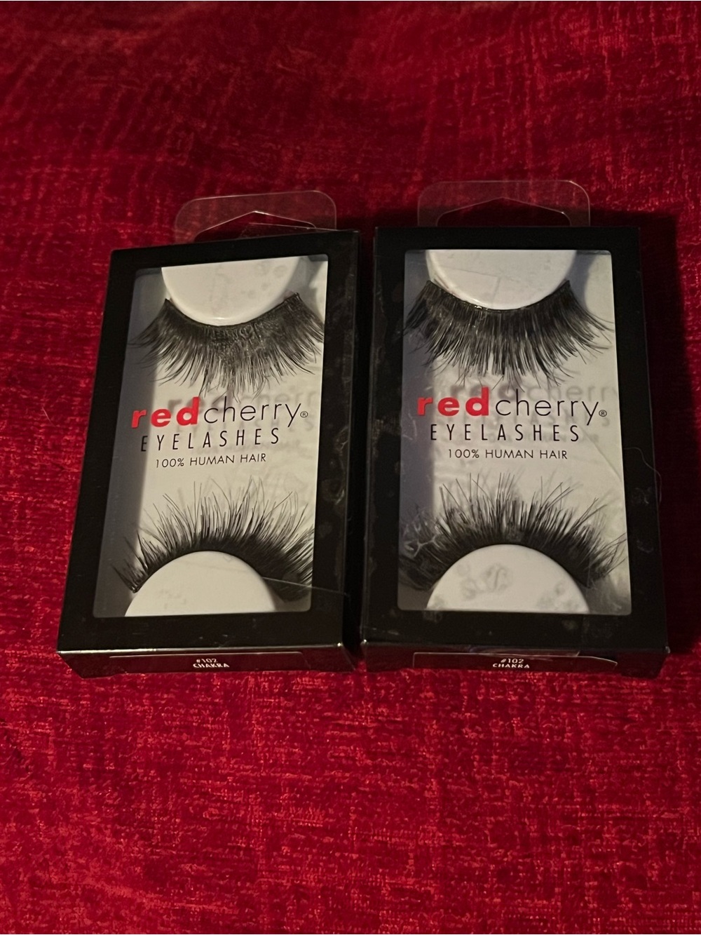 New Red Cherry False Eyelashes Duo — Black Dramatic Lashes